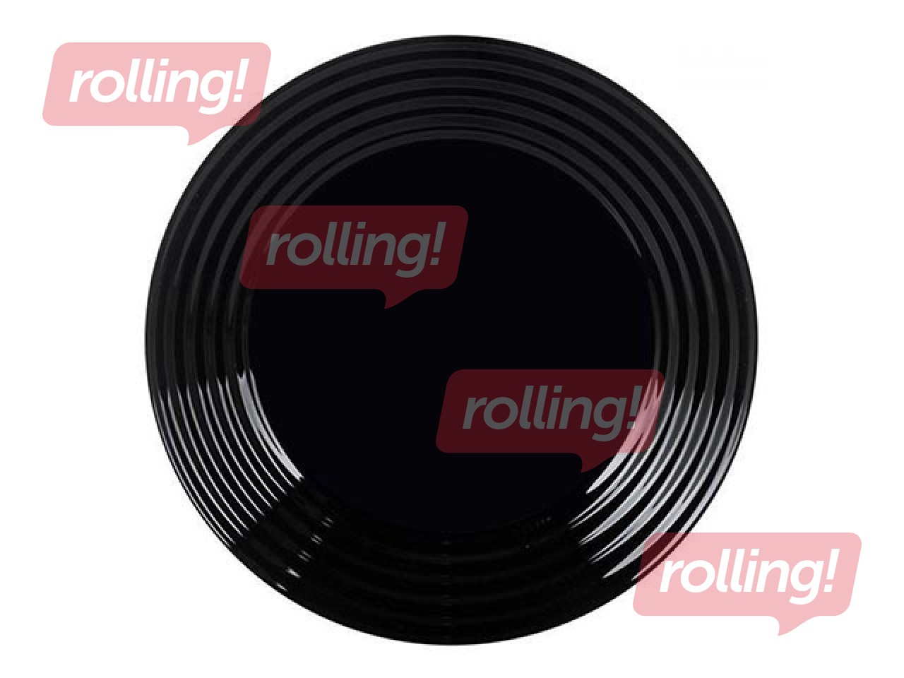 Harena söögitaldrik, klaas, 25 cm, must