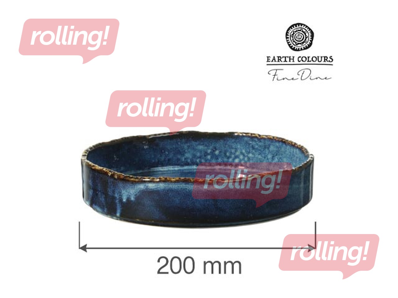 Kõrge äärega taldrik Eminence, sinine, 20cm