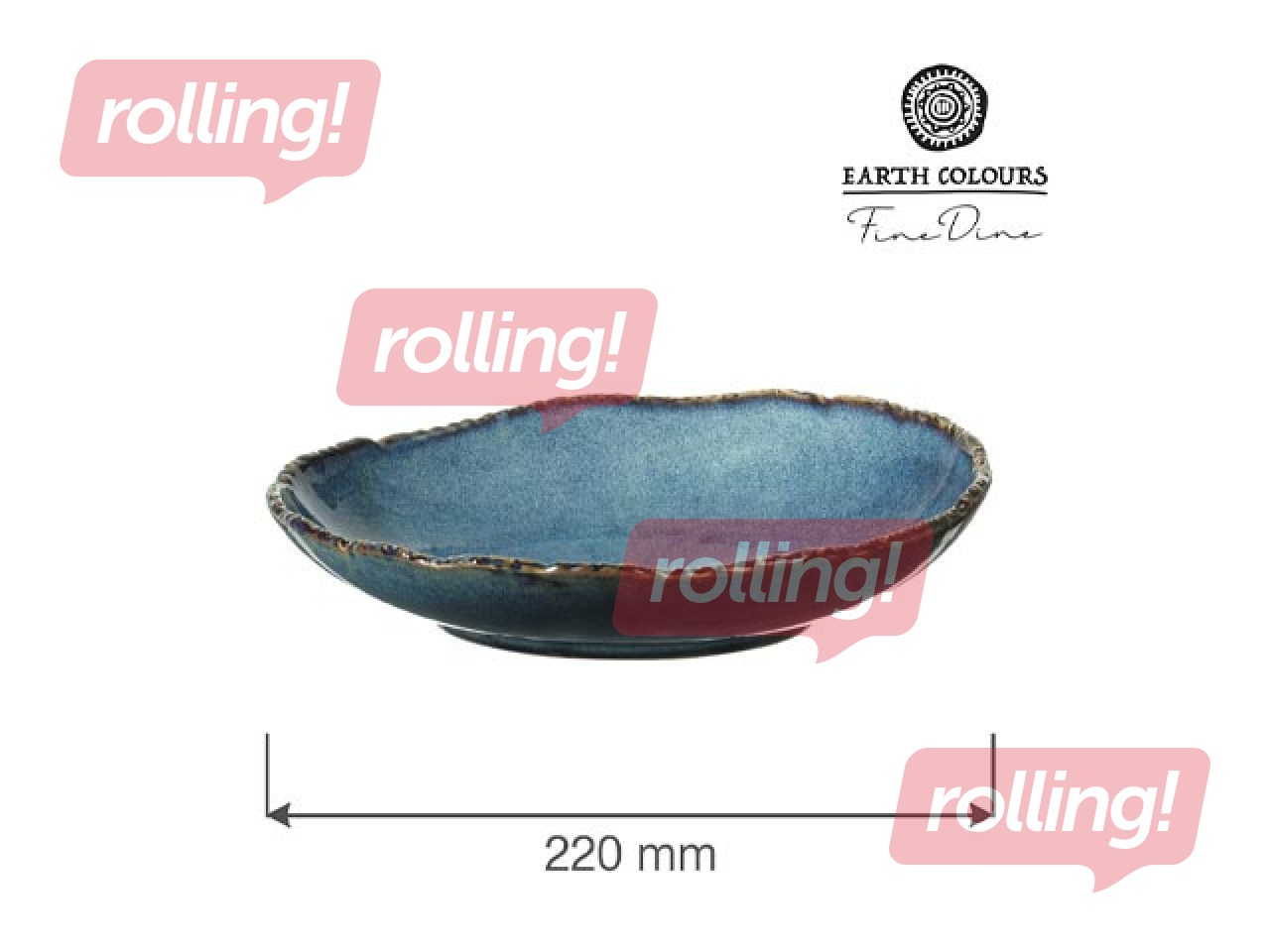 Суповая тарелка Eminence, синяя, 22см