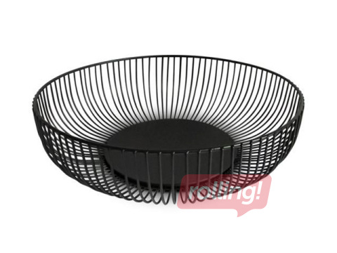 Augļu grozs Kitchisimo, metāla, melns, Ø28x7.5cm