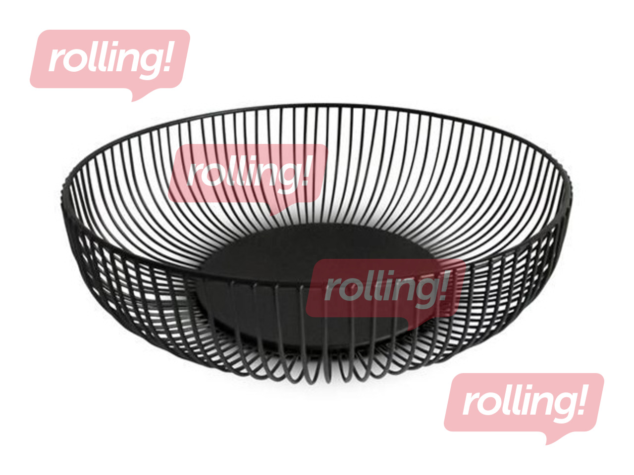 Augļu grozs Kitchisimo, metāla, melns, Ø28x7.5cm