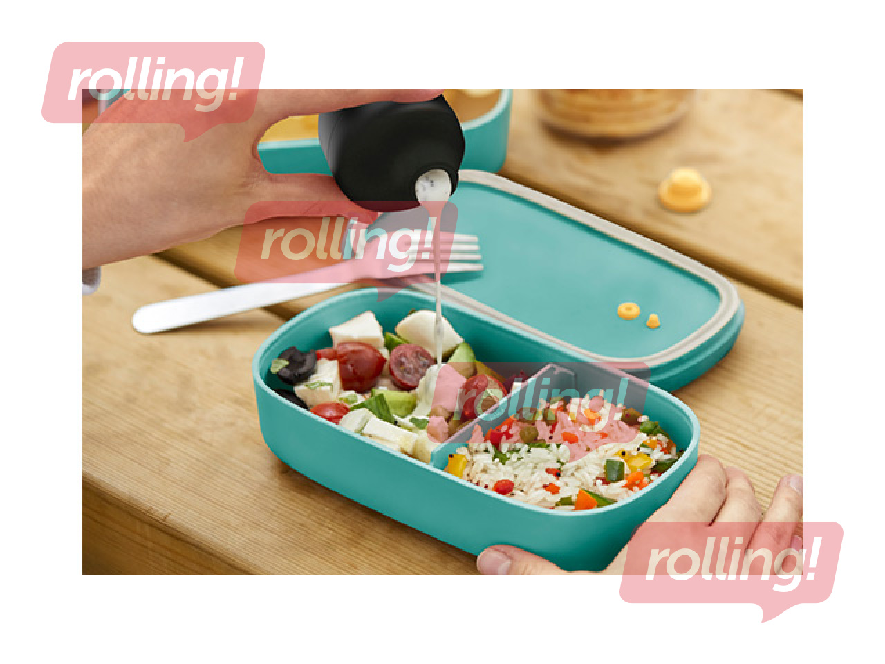 Pusdienu kārba Lékué, To Go, tirkīza, 500ml