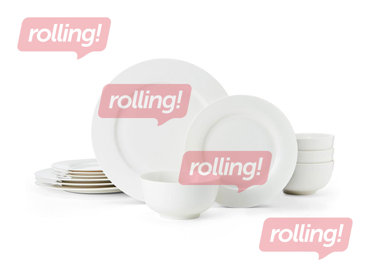 Sööginõude komplekt Mikasa Egret, valge, 4 inimesele