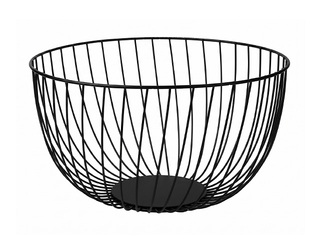 Fruit basket Kitchisimo, metal, black, Ø25x14cm