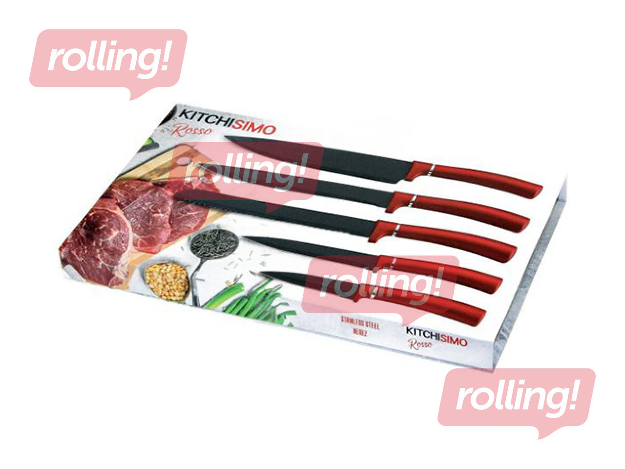 Knife set Kitchisimo Rosso, 5 pcs.