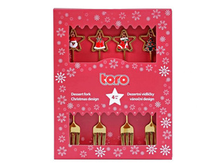 Kūku dakšiņu komplekts Toro, Ziemassvētku zvaigznes, 4 gab.