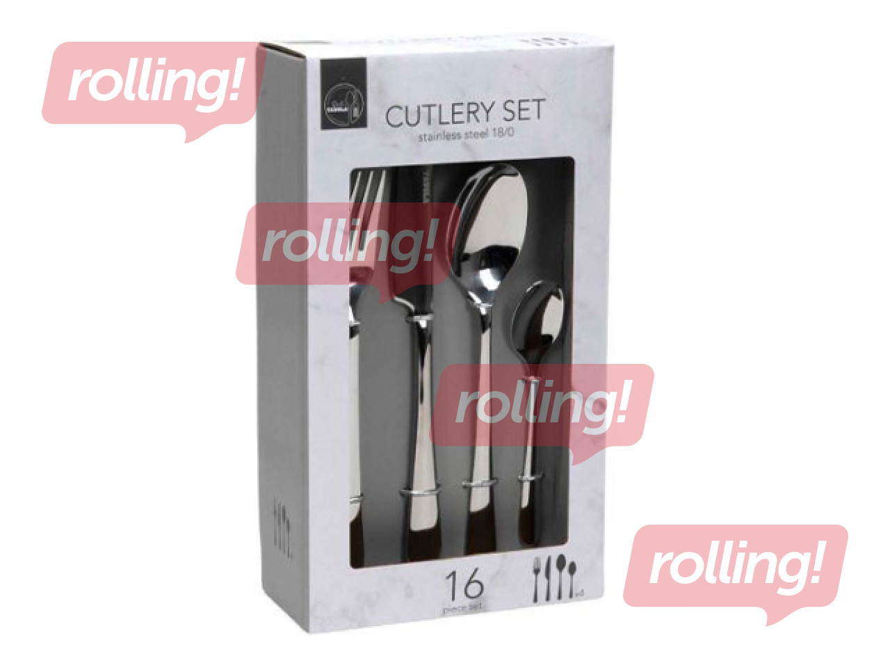 Cutlery Set, Silver, 16 pcs