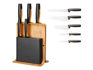Knife Set Fiskars with Stand, 5 pcs.