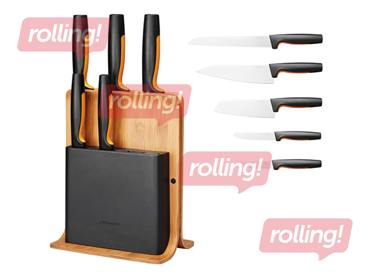 Noakomplekt Fiskars alusega, 5 tk.