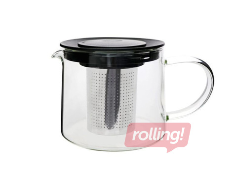 Tējkanna Kitchisimo, stikla ar tērauda sietiņu, 0.6l