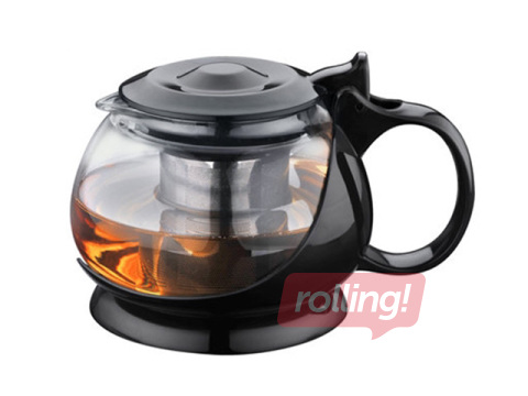 Teekann, klaasist metallist sõelaga, 800ml