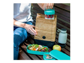 Lunch bag Lekue, To Go, brown