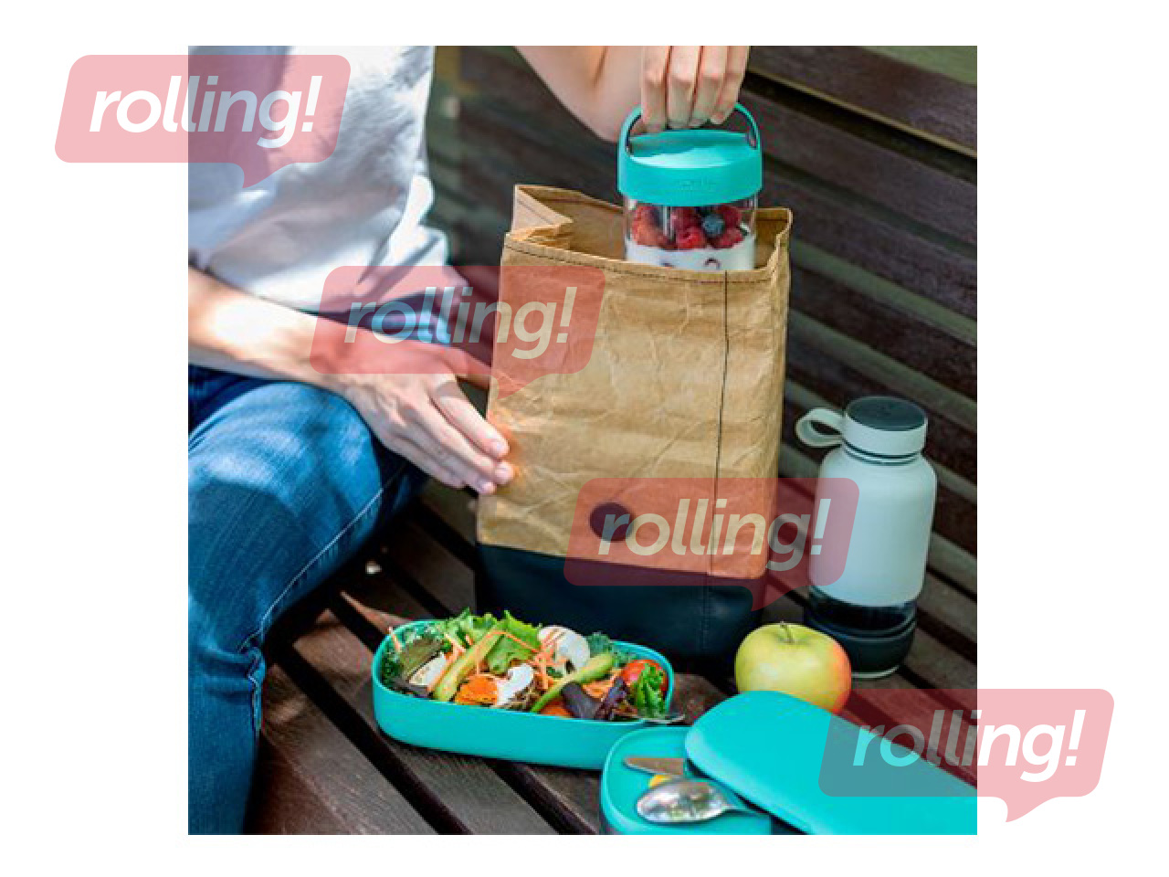 Lunch bag Lekue, To Go, brown