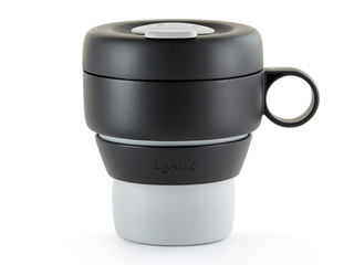 Travel Mug Lekue, To Go, collapsible, grey