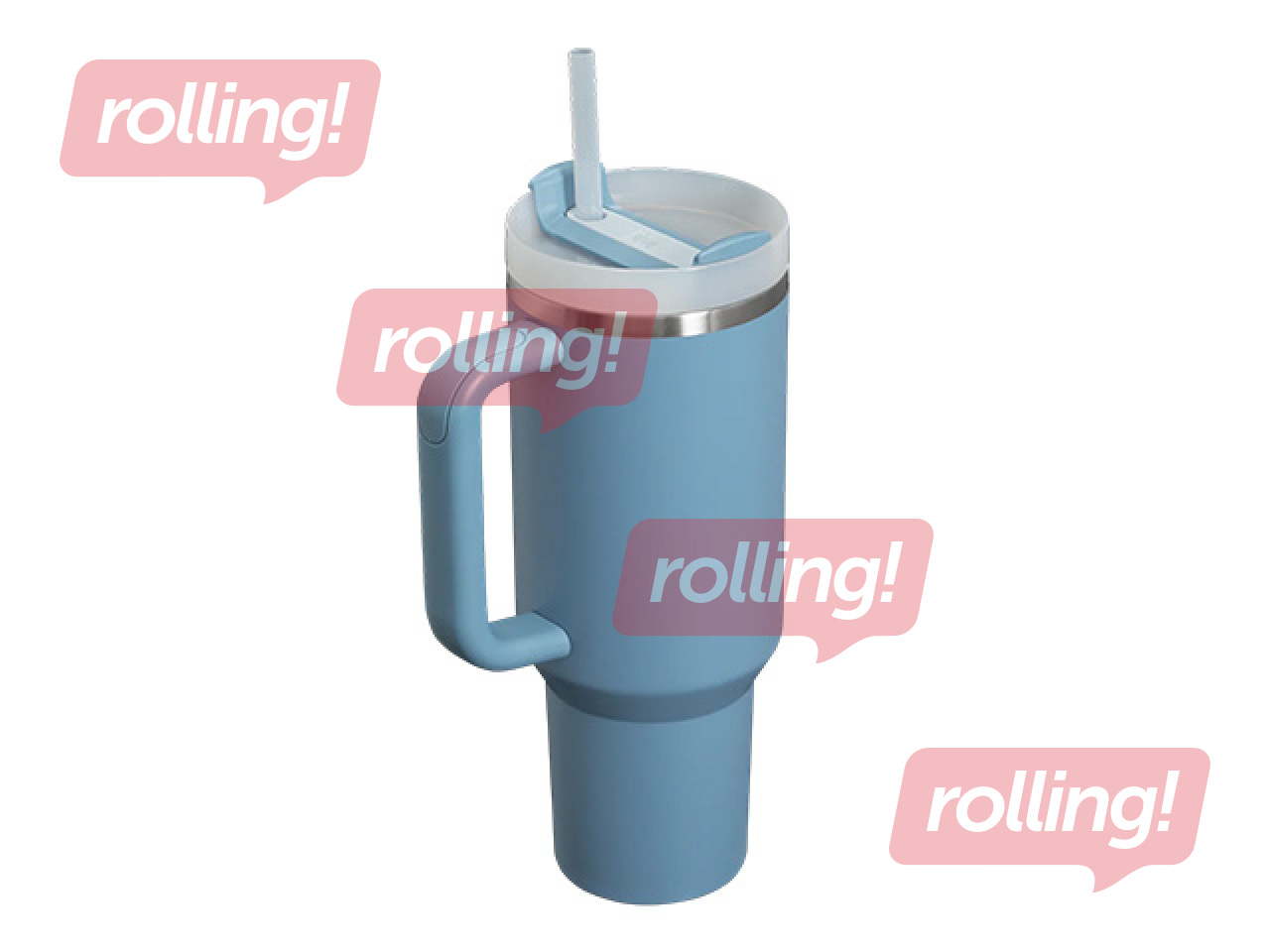 Termokrūze Stanley, Quencher H2.0 Flowstate, ar salmiņu, zilganvioleta, 1.18l