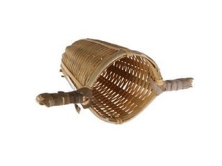 Bamboo tea strainer with 2 handles