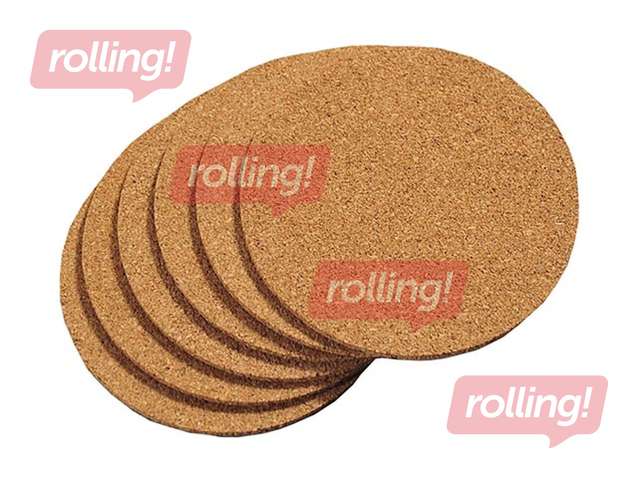 Coasters for cups Kesper, cork, ø10cm, 6 pcs.
