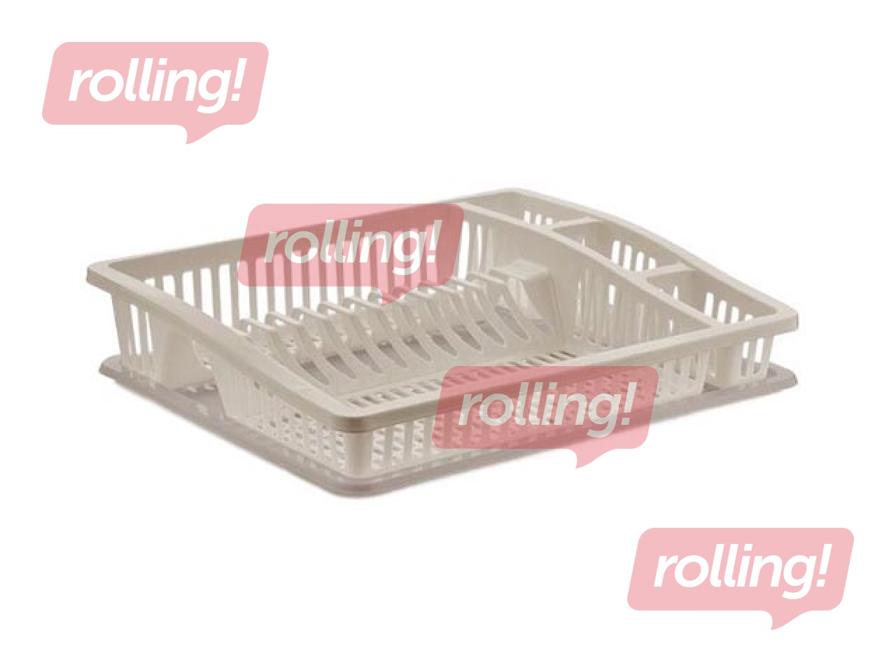 Dish drainer with tray, 46.5x37cm