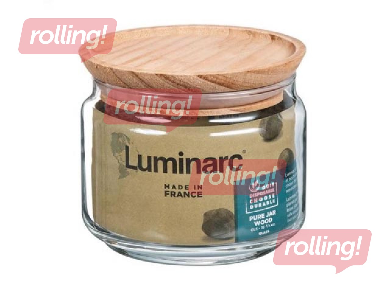 Säilitusnõu kaanega PURE Luminarc, 0.5l