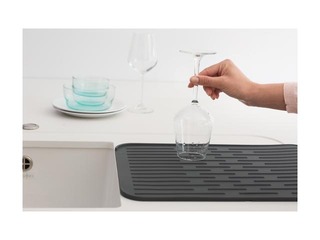 Silicone dish drying mat SinkSide, dark grey, 33×44cm