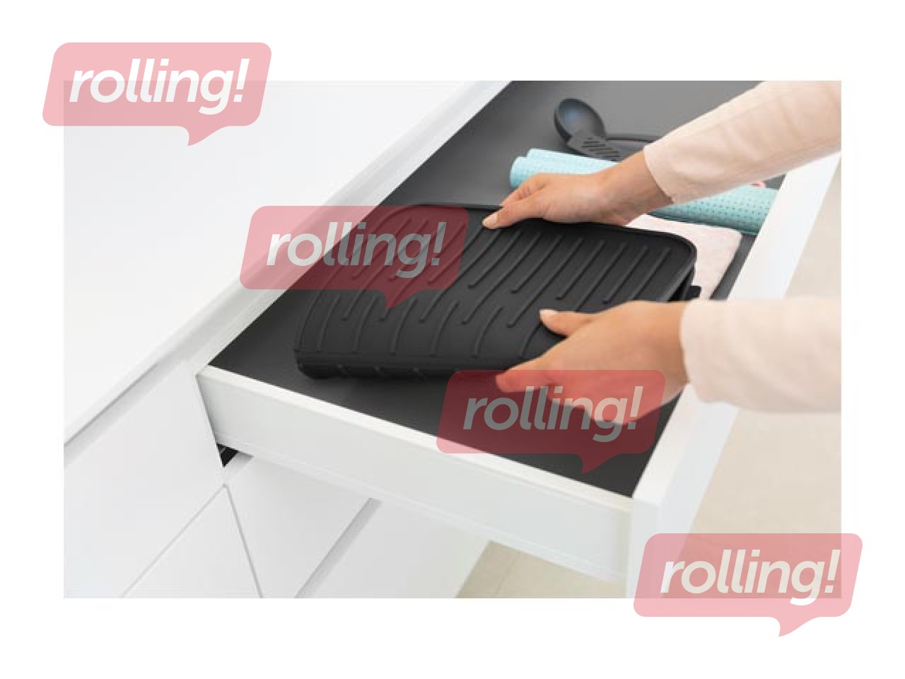 Silikoonist nõude kuivatusalus SinkSide, tumehall, 33×44cm