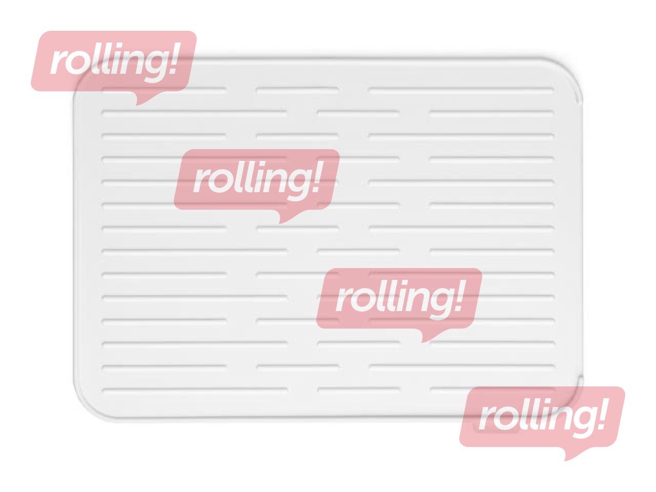 Silicone dish drying mat SinkSide, light grey, 33×44cm