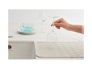 Silicone dish drying mat SinkSide, light grey, 33×44cm