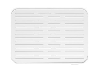 Силиконовый коврик-сушилка для посуды SinkSide, светло-серый, 33×44см