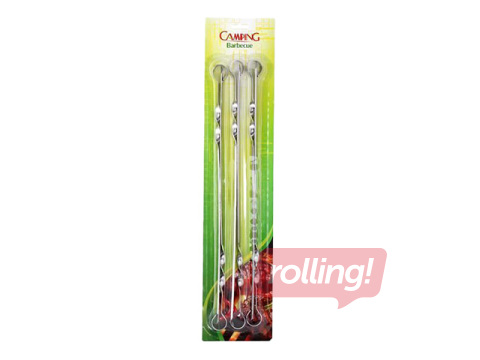 Camping grill skewers, metal, 45cm, 6 pcs.
