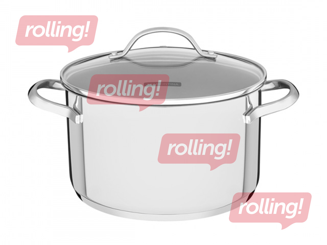 Casserole Tramontina, with lid, stainless steel, Ø20cm, 3.6l