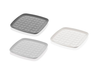 Alus QLux, plastikust, hall, 35x35cm