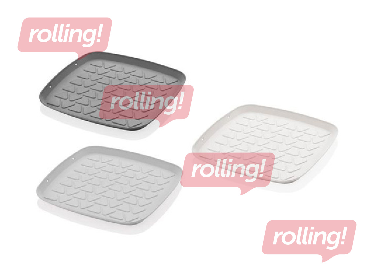 Alus QLux, plastikust, hall, 35x35cm