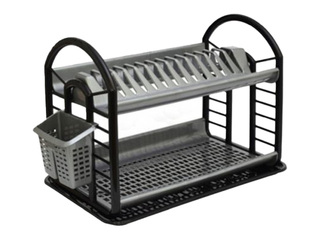 Dish rack Dunyaplastik, with tray, 2 tiers, 2 colors, 53x30cm