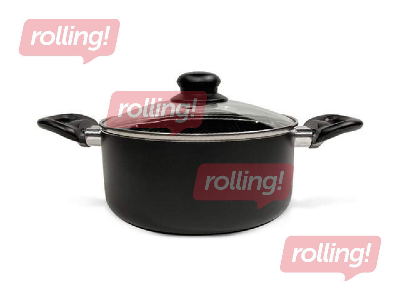 Katls Kitchisimo, ar vāku, melns, Ø20x9cm, 2.5l