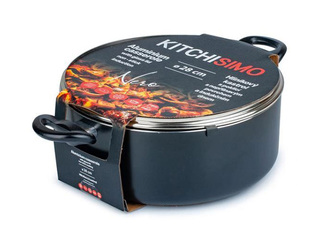 Pott kaanega Kitchisimo, Ø28x11cm/6L, must