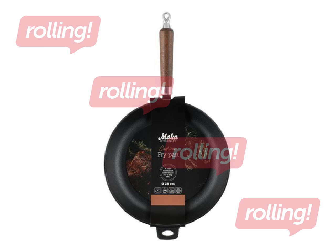 Maku malmpann, puidust käepide, Ø28cm