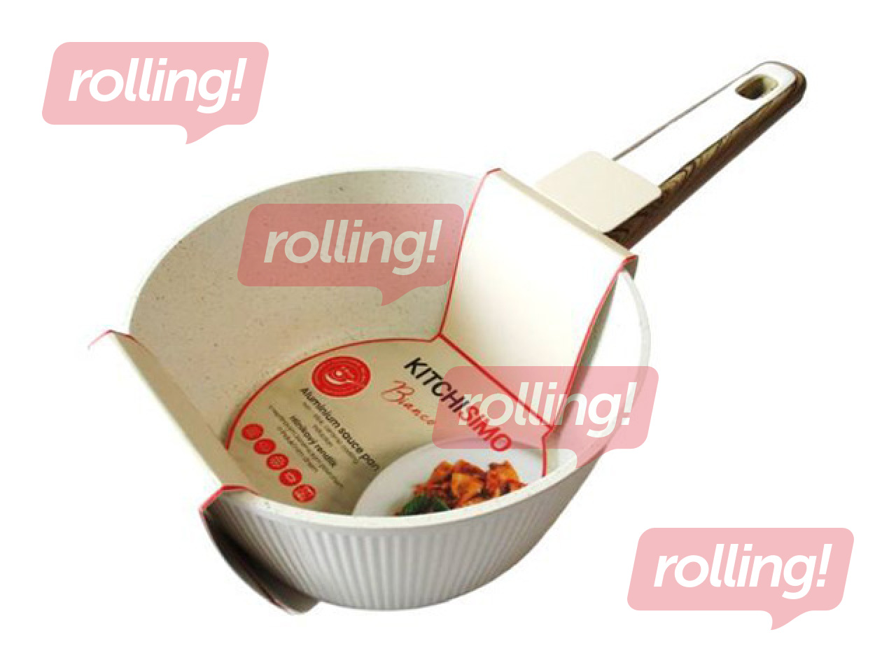 Pott Kitchisimo, Bianco, alumiiniumist keraamilise kattega, Ø18cm