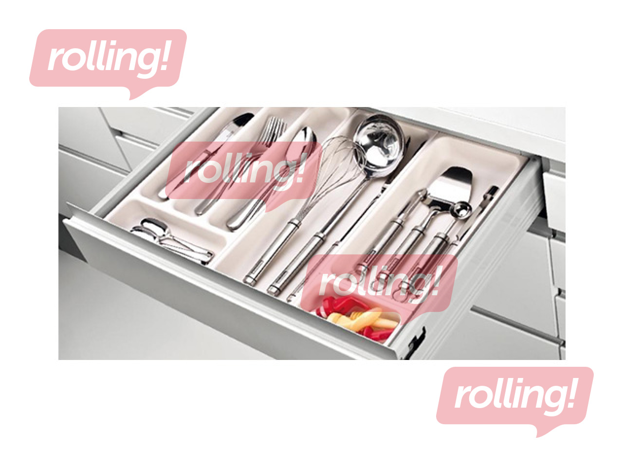 Söögiriistade organiseerija Flexi Space, 37×22.2cm