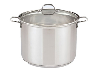 Кастрюля Tesorri, Bio Cook, с крышкой, нержавеющая сталь, 15л