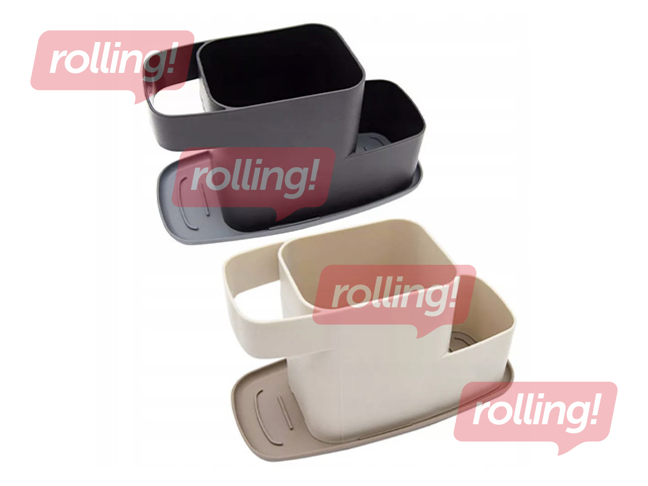 Korraldaja Qlux, svammi, harja ja pesuvahendi jaoks, 21.7×10.3×12.5cm