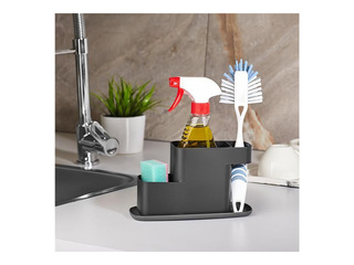 Korraldaja Qlux, svammi, harja ja pesuvahendi jaoks, 21.7×10.3×12.5cm
