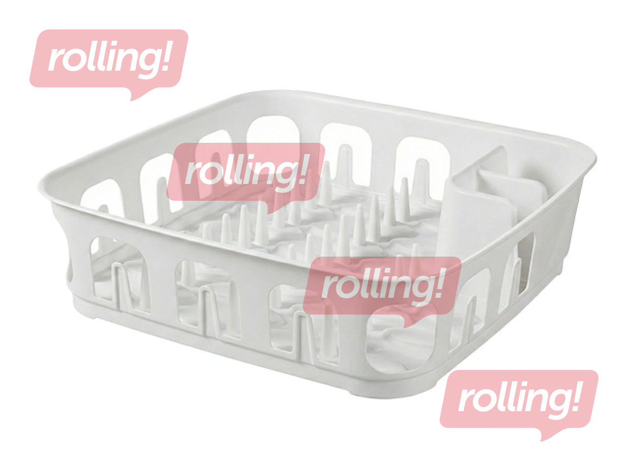 Nõudekuivati Curver, valge, 39.1×39.1×10.9cm