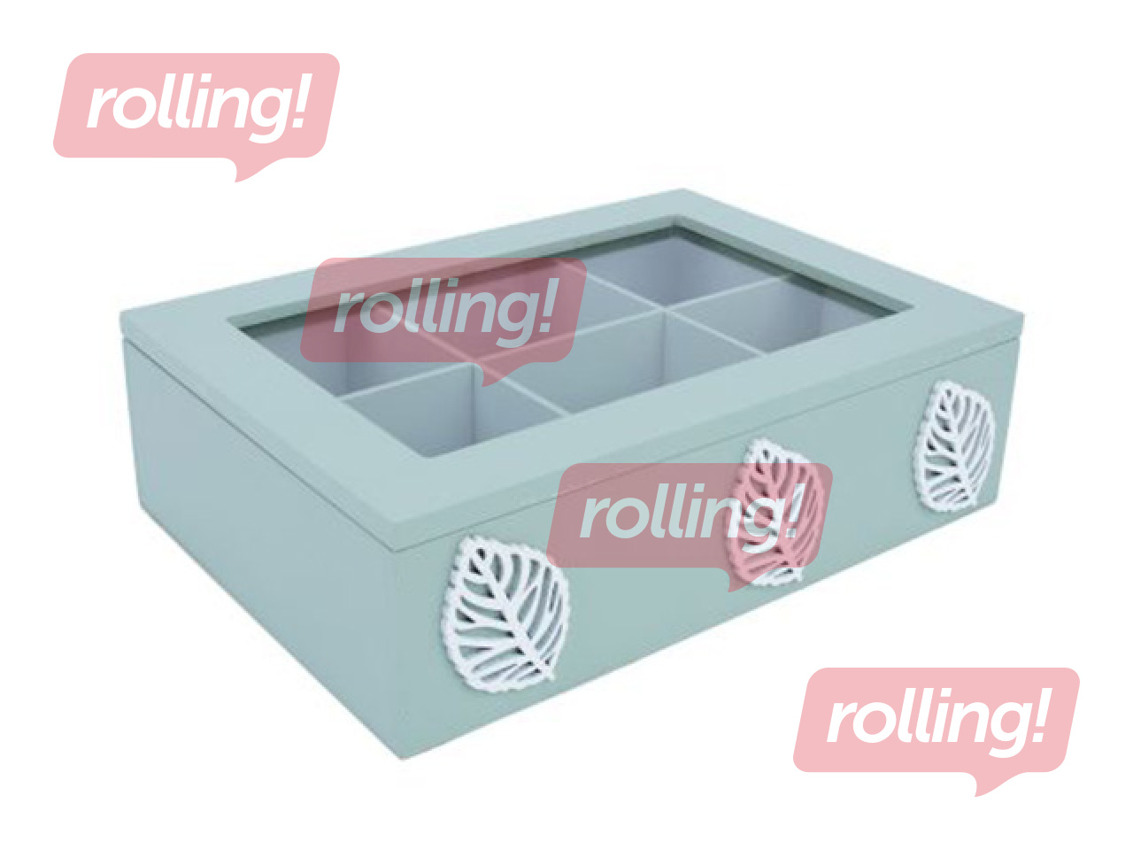 Teekarp Hazel, roheline, 24×17×7.5cm