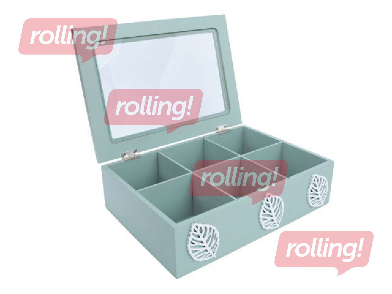 Teekarp Hazel, roheline, 24×17×7.5cm