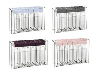 Spice container set, assorted colours, 6 pcs.