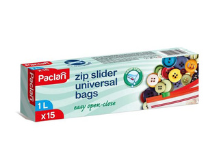 Säilituskotid Paclan, taassuletavad, 1l, 15tk