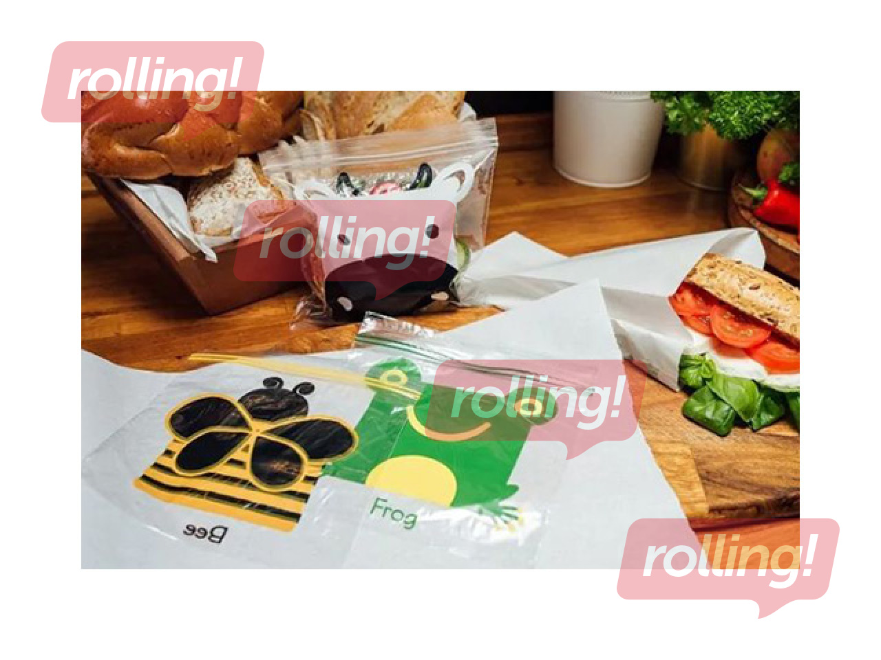 Säilituskotid Paclan, võileibadele, taassuletavad, erinevad värvid, 16 × 17cm, 42tk