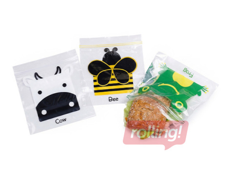 Storage bags Paclan, sandwich, resealable, assorted colours, 16×17cm, 42pcs