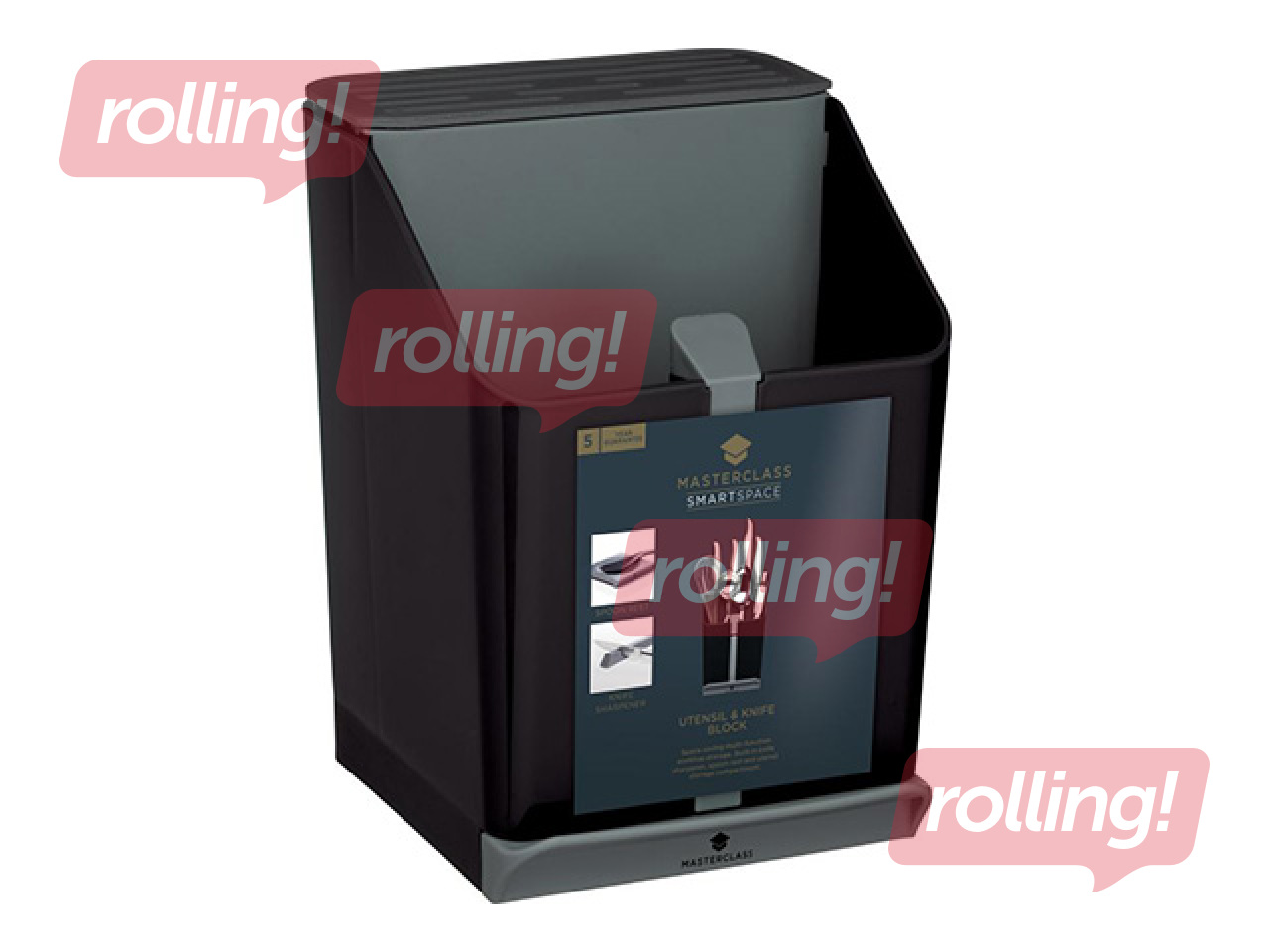 Söögiriistade hoidik Masterclass Smart Space, must, 15x14x20.5cm