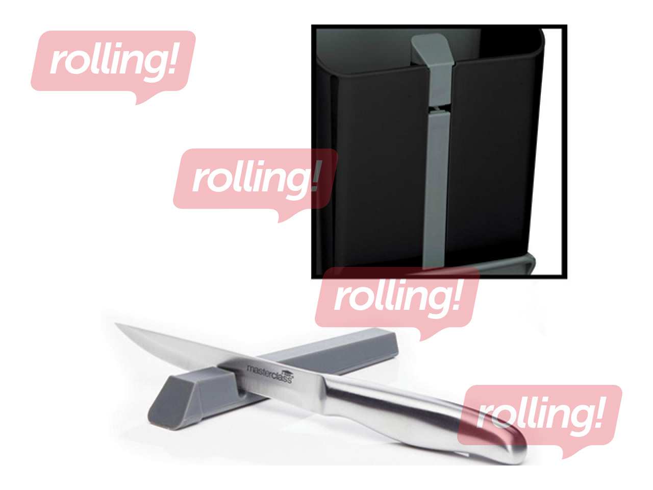 Söögiriistade hoidik Masterclass Smart Space, must, 15x14x20.5cm